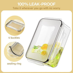 50-Piece Food Storage Containers with Lids (25 Containers & 25 Lids), Airtight 07FC0E-D4 - KOEEK