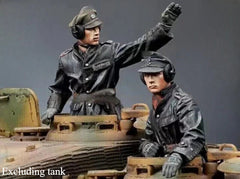1/35 Resin Figure Model Kit Panzer Commander Set 2 Figures Unassambled Unpainted 07FC0E-D4 - KOEEK