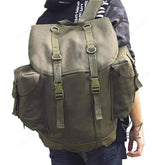 35L German Mountain Backpack Canvas Outdoor Large capacity Green Copy Film Props 07FC0E-D4 - KOEEK