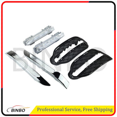 6Pcs Front Fog Light Grille Chrome Trim Cover For 13-15 Mercedes X204 GLK350 07FC0E-D4 - KOEEK