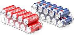 Soda Can Organizer for Pantry / Refrigerator, Clear, Set of 2 07FC0E-D4 - KOEEK