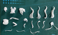 Unpainted 1/7 Scale GODDESS OF VICTORY: NIKKE Helm Unassembled Resin Model Toy 07FC0E-D4 - KOEEK