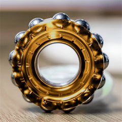 Creative Metal Punk Fidget Ring Fashionable and Novel Buddha Bead Fidget EDC Toy 07FC0E-D4 - KOEEK