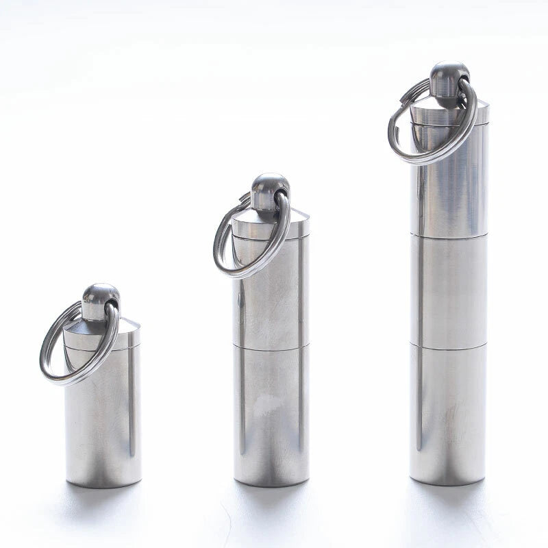 Titanium CNC Waterproof Container Storage Pill Case Medicine Bottle EDC Tool 07FC0E-D4 - KOEEK