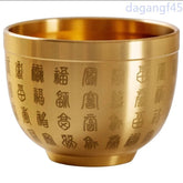 85ML Exquisite Retro Brass Water Supply Cup God of Wealth Wine Glass 07FC0E-D4 - KOEEK