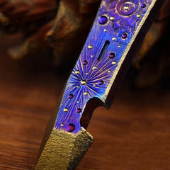 EDC Titanium Alloy Meteorite Pattern Multi Tools Pry Bar Crowbar Opener Outdoor 07FC0E-D4 - KOEEK