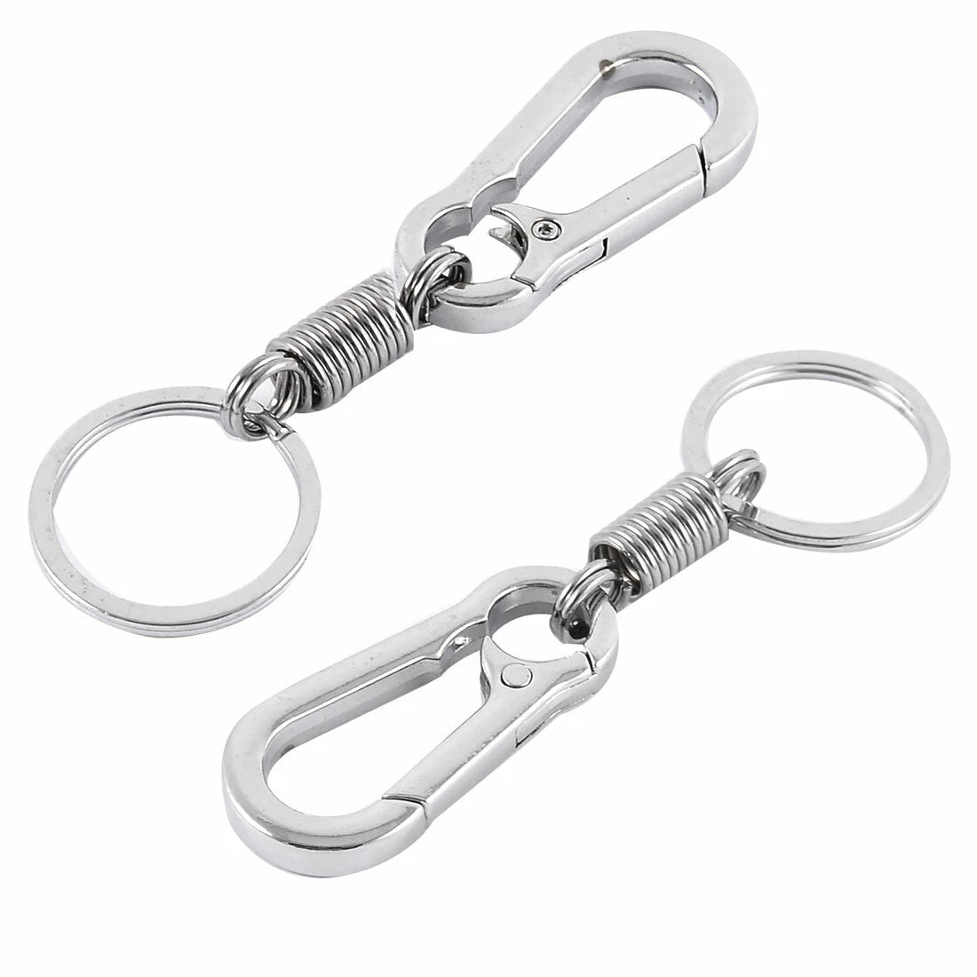 Metal Swivel Lobster Clasp Clip Keyring Keychain Key Holder 3cm Ring Dia 2PCS 07FC0E-D4 - KOEEK