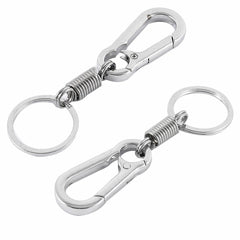 Metal Swivel Lobster Clasp Clip Keyring Keychain Key Holder 3cm Ring Dia 2PCS 07FC0E-D4 - KOEEK