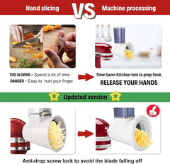 KitchenAid Stand Mixer, Food Slicer, Vegetable Chopper with 4 Blades 07FC0E-D4 - KOEEK