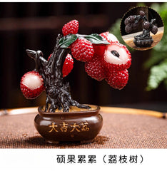 8.7cm Exquisite Litchi Tea Pet Tea Play Ornament Decorative Tea Set Tea Ceremony 07FC0E-D4 - KOEEK