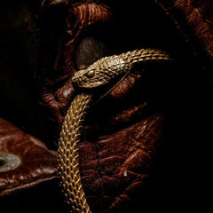Brass Brass Snake Ring Keychain Bite Ouroboros Key Pendant Mens Gift 07FC0E-D4 - KOEEK