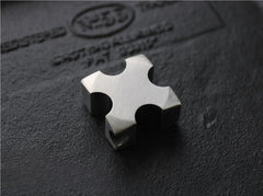 Titanium Alloy Cross Shape Knife Lanyard Bead Paracord Necklace Pendant EDC DIY 07FC0E-D4 - KOEEK