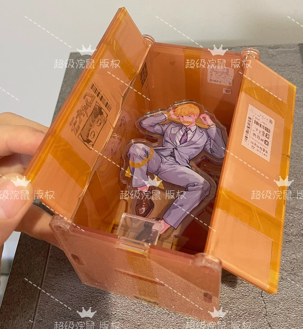 Mob Psycho 100 Reigen Arataka Cardboard Play Acrylic Stand Figure Decor Toy Gift 07FC0E-D4 - KOEEK