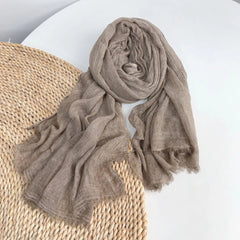 Unisex soft Crochet Scarf Solid Color Autumn Neckerchief Shawl Wrap Bandana 07FC0E-D4 - KOEEK