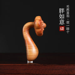 Rock Cypress Wood Carving Figurine for Good Fortune and Prosperity As A Gift 07FC0E-D4 - KOEEK