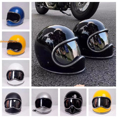 Full Face Rider Motorcycle Helmet Retro Style Small Helmet with Shield SORK SORK - KOEEK