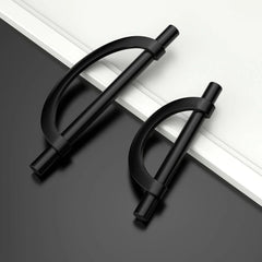 10 Pack Matte Black Cabinet Pulls 5 in (128 mm) Drawer Pulls 07FC0E-D4 - KOEEK