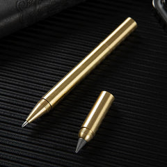 EDC Brass Double Headed Dual-purpose Signature Ballpoint Pen Pencil Office Gifts 07FC0E-D4 - KOEEK
