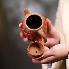 200ml Yixing Purple Clay Handcarved Dragon Qin Quan Tea Pot Tea Making Kettle 07FC0E-D4 - KOEEK