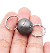 360 Degree Rotation EDC Titanium Gimbal Ring Portable Double Keychain Pendant 07FC0E-D4 - KOEEK