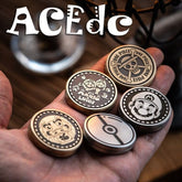 Fidget Slider Mini Steel Cartoon Theme EDC Brass Coin Shape Push Slider Toy Gift 07FC0E-D4 - KOEEK