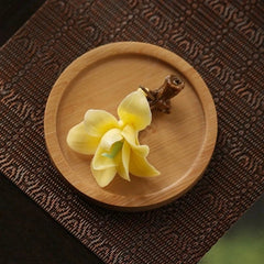 Ceramic Magnolia Stick Incense Holder Set Tea Room Desk Decor 07FC0E-D4 - KOEEK