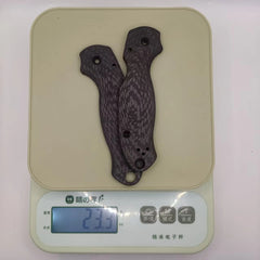1 Pair Carbon Fibre Knife Handle Scales for Spyderco C223 Para3 Folding Knife 07FC0E-D4 - KOEEK