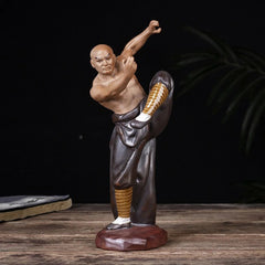 4PCS Set Chinese Kung Fu Shaolin Monk Ceramics Material Arts Figure Home Decorat 07FC0E-D4 - KOEEK