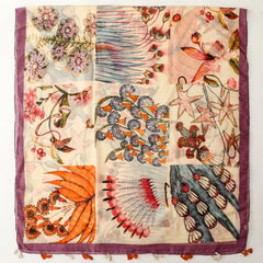 Women Tropical Floral Garden Stole Scarf Summer Spring Soft Neckerchief Shawl 07FC0E-D4 - KOEEK