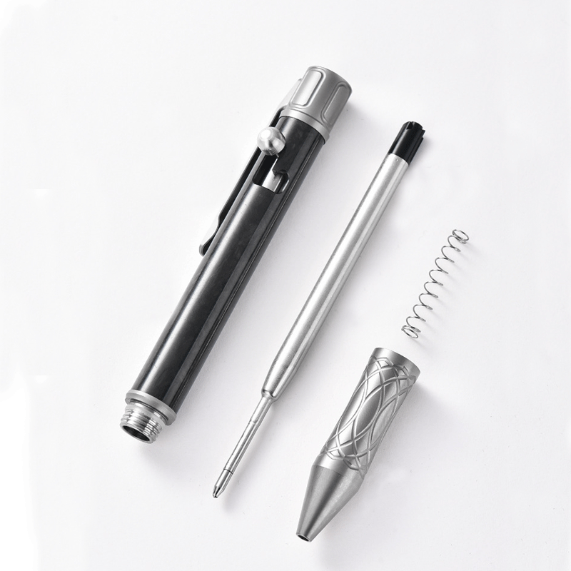 Titanium Carbon Fiber Pocket Ballpoint Pen Working Signature Pen Outdoor EDC 07FC0E-D4 - KOEEK
