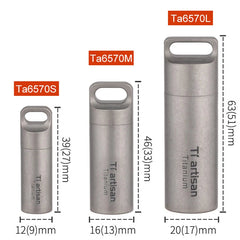 Titanium Pill Case Portable Keychain Waterproof Pill Holder Container Organizer 07FC0E-D4 - KOEEK