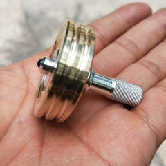 Brass Hand Twisting Spinning Tops Fingertip Top Hand Fidget Spinner EDC Toy Gift 07FC0E-D4 - KOEEK