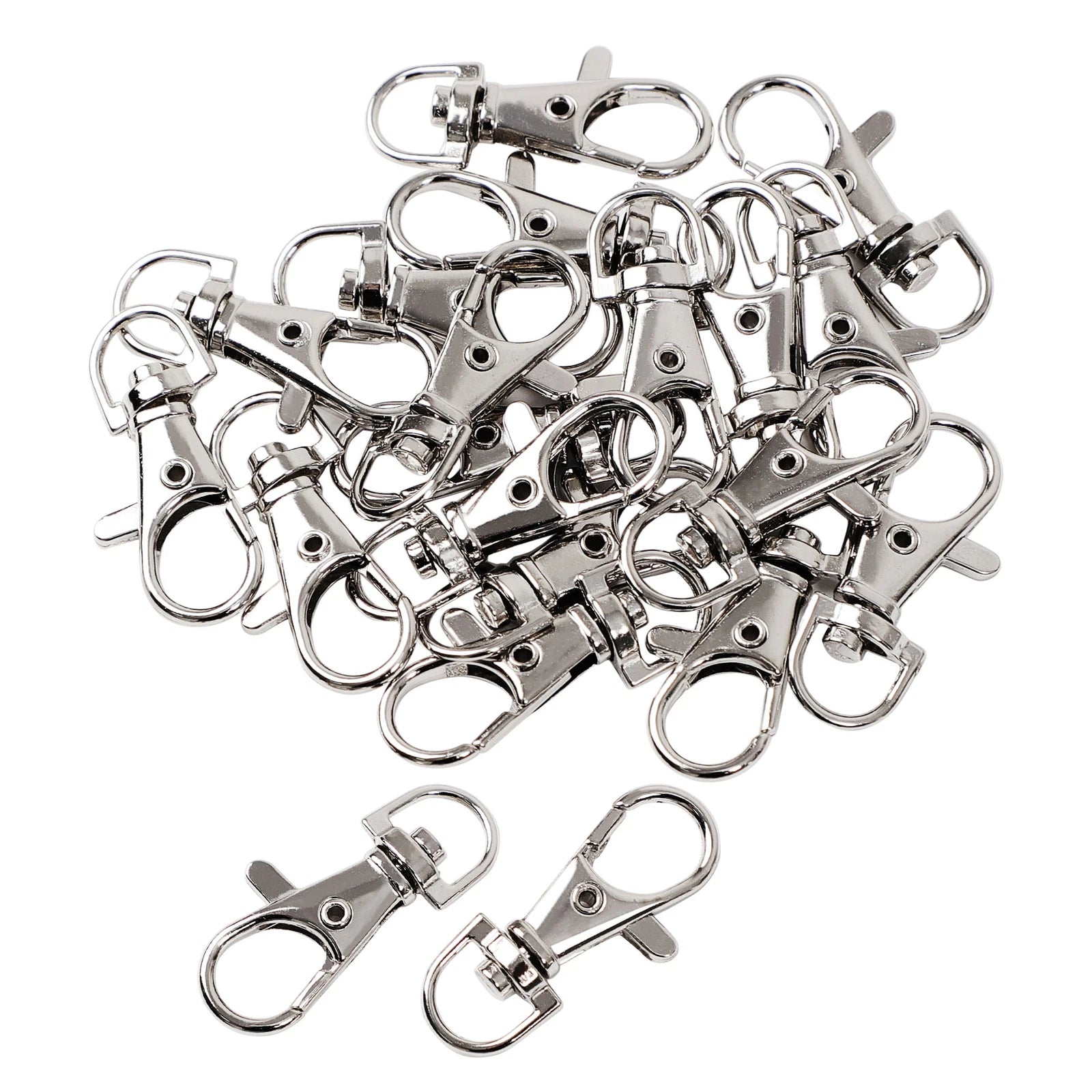 20pcs Metal Lobster Swivel Claw Clasp Hook Trigger Clip Buckle with Round D Ring 07FC0E-D4 - KOEEK