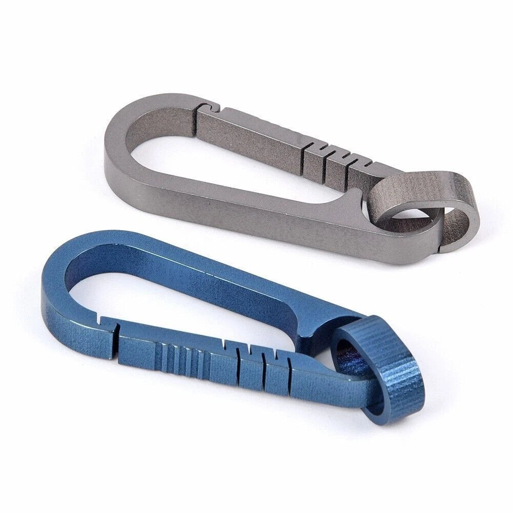 Titanium Alloy Carabiner D-Ring Key Chain Keychain Hook Clip Outdoor Pendant EDC 07FC0E-D4 - KOEEK