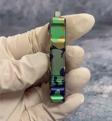 Titanium Alloy Outdoor Survival Safty Whistle Training Warning Tool with Compass 07FC0E-D4 - KOEEK