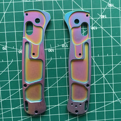 1 Pair Colorful Titanium Folding Knife Handle Scales for Benchmade Bugout 535 07FC0E-D4 - KOEEK