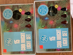 3 Vintage GE 15 Cool Bright Light Set Christmas Bulbs C7 General Electric GE - KOEEK