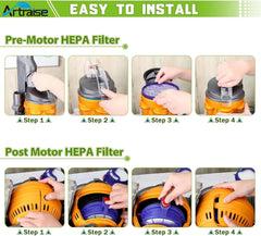 Filter cartridge replacement kit, suitable for all DC25 models 07FC0E-D4 - KOEEK