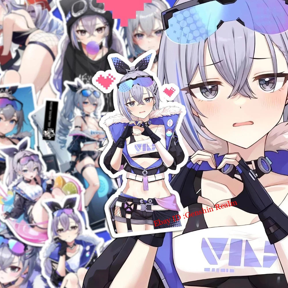 30 Pieces Honkai: Star Rail Cute Silver Wolf Figure Waterproof Stickers Decor 07FC0E-D4 - KOEEK