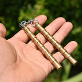Brass Begleri Fidget Nunchakus Finger Skill Exercise Paracord Worry Bead Toys 07FC0E-D4 - KOEEK