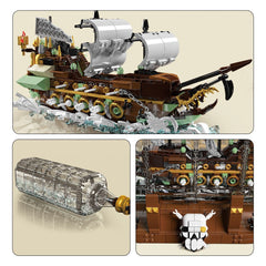 new Mould King 10067 Dutchman Sailboat Ship Drifting Bottle Building Block Toy Decor MOULD KING - KOEEK