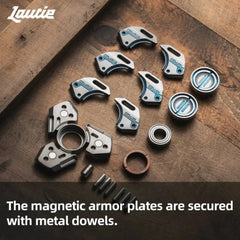 LAUTIE Bit09 Mechanical Style Titanium Blue Fidget Spinner Stress Release Toys 07FC0E-D4 - KOEEK