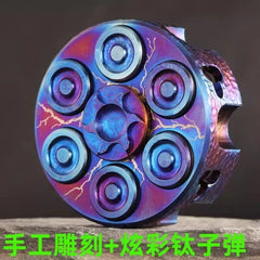 Titanium Hand Twisting Spinning Top Gyroscope EDC Fidget Bearing Spinner Toy 07FC0E-D4 - KOEEK