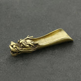 Brass Dragon Tea Scoop Handmade Tea Spoon Tea Ceremony Tea Tool Accessory 07FC0E-D4 - KOEEK