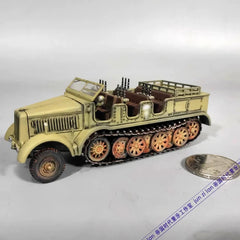 Hand Made 1/72 Scale WWII German SD.KFZ.8 Half Track Vehicle Desert Color Model 07FC0E-D4 - KOEEK
