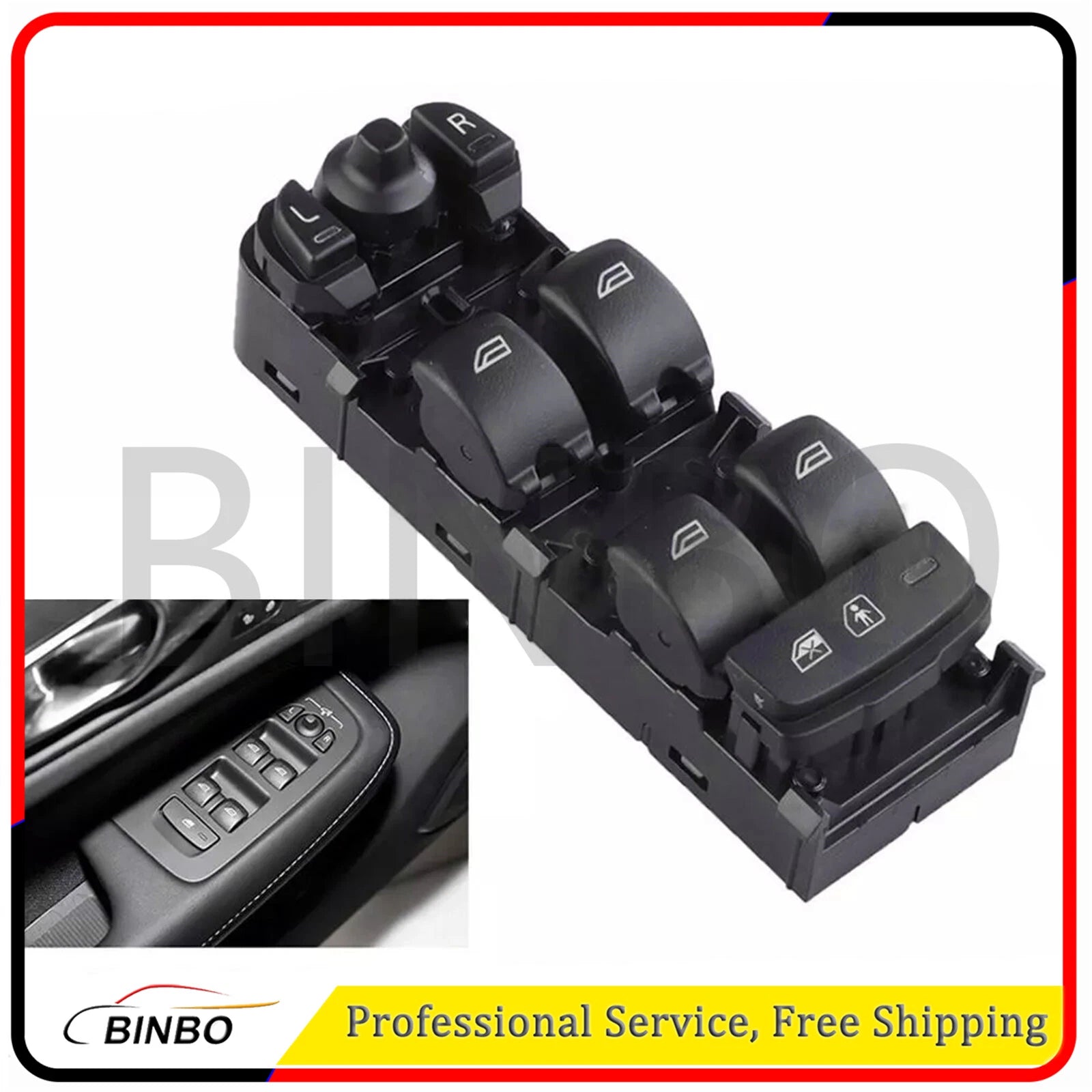 Power Window Glasses Regulator Switch 31433407 Fit For Volvo XC90 XC60 V90 T5 07FC0E-D4 - KOEEK