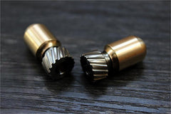 Titanium Brass Torpedo Shape Knife Lanyard Bead Paracord Pendant EDC Charm Decor 07FC0E-D4 - KOEEK