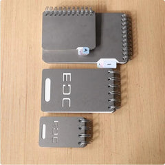 EDC Titanium Alloy Notepad Portable Recyclable Tools Outdoor Camping Gear Tools 07FC0E-D4 - KOEEK