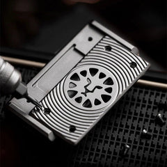 Titanium Alloy Washboard Haptic Slider EDC Fidget Slider Metal Fidget Toys Gifts 07FC0E-D4 - KOEEK
