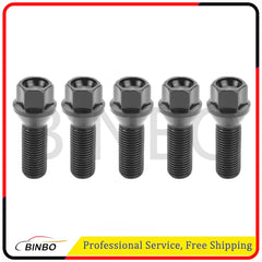 Set of 5 Wheel Black Lugs Bolts Nuts 36136781152 For BMW X3 E83 E66 730Li 735Li 07FC0E-D4 - KOEEK